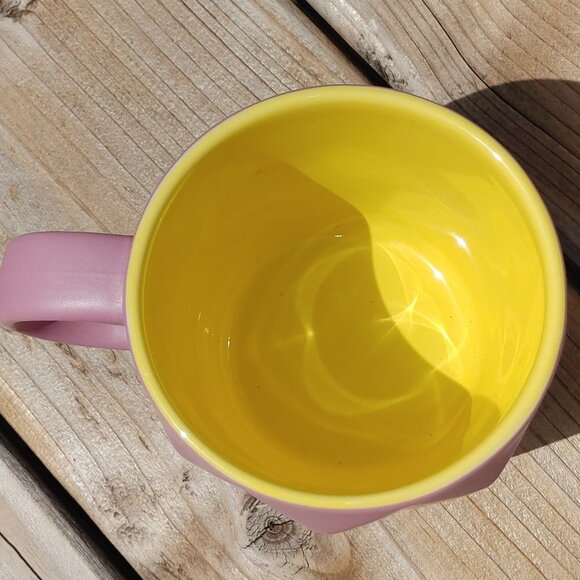 Beautiful Teavana Geometric Mug Purple and Yellow - Picture 3 of 4